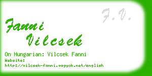 fanni vilcsek business card